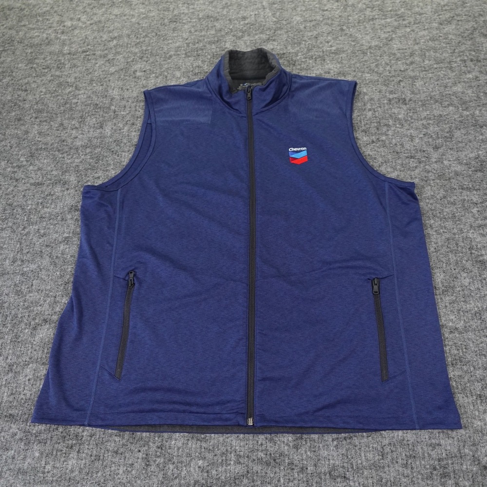 Vineyard Vines On-The-Go Shep Vest Mens XXL Blue Stretch Performance Full Zip